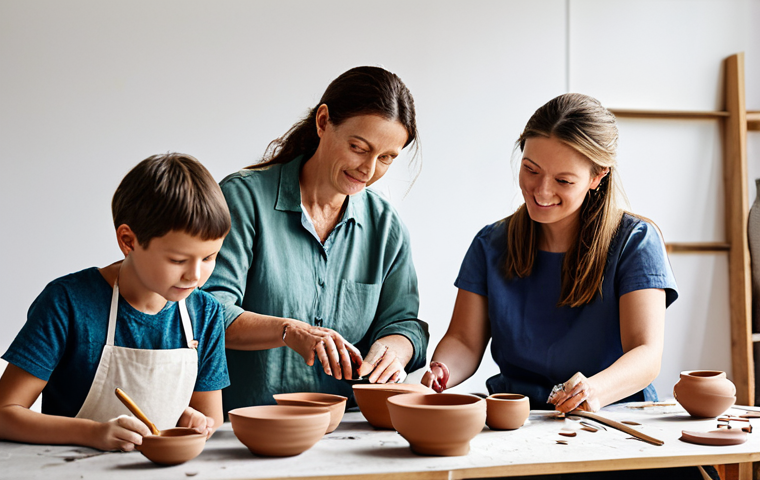 도예 심리치료 효과 - **

"A variety of finished ceramic pieces displayed on a shelf, mugs, bowls, and small sculptures, w...